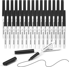 Permanent Marker, 30 Pack Ultra Fine Point Black Permanent Marker