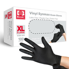 Vinyl Exam Gloves, 4 Mil Safty Glove Latex-Free & Powder-Free, SGBE 8004 Synmax