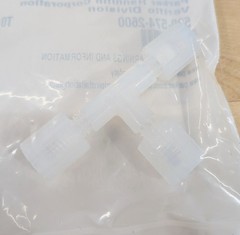 Parker GTC-2 Partek Pargrip PFA Tube Connector Tee 1/8″ Chemical Resistant NEW