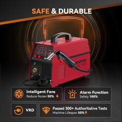 ARCCAPTAIN 200A MIG Welder 6 in 1 Welding Machine Gas/Flux/Lift TIG/MMA/Spot