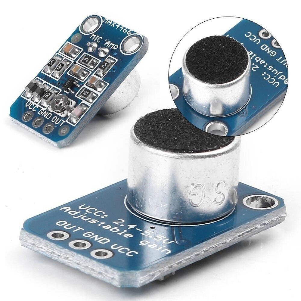 Electret Microphone Amplifier Component MAX4466 Adjustable Gain Fit