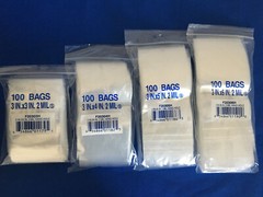 Clear Zipper Zip-Lock Seal Top Reclosable Hang Hole Plastic Poly Bags 2Mil 2-MIL