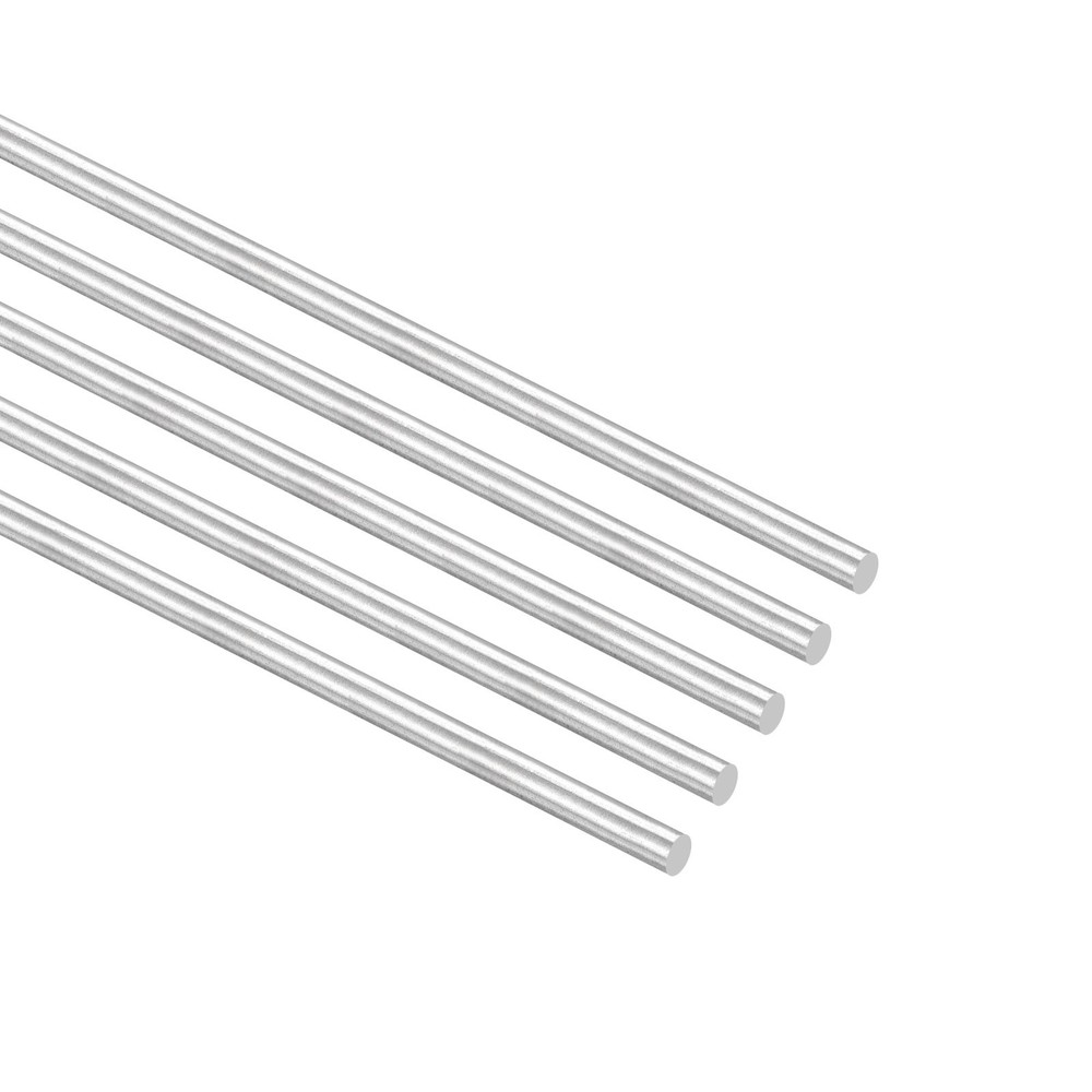 5 Pack 304 Stainless Steel Round Rods 5mm x 450mm Solid Shaft Rods