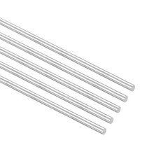 5 Pack 304 Stainless Steel Round Rods 5mm x 450mm Solid Shaft Rods