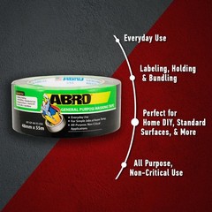 ABRO Masking Tape, GP 24mm x 55M, All Purpose Natural Masking Tape for Tempor…
