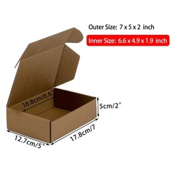 7x5x2 Inches Shipping Boxes Pack of 25, Brown Corrugated Cardboard Boxes for …