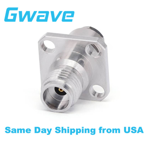 2.4mm Female Connector with 4 Hole Flange for .086′ Series Cables, DC – 50GHz