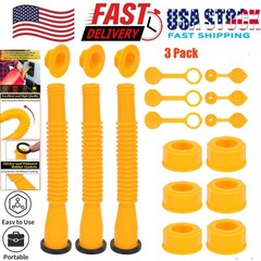 3PACK For Old Gas Can Fill Fuel Diesel Water Jug Replacement Spout with Vent Kit