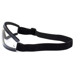 Birdz Eyewear Wing Skydiving & Sports Padded Riding Goggles Black Frame Clear