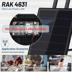 D5L Solar Powered DIY Solar Meshtastic LoRaWAN RAK Wisblock With LoRa Antenna