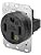 Hubbell HBL9450A Straight Blade Device Receptacle, RTP, Industrial Grade, 3-Pole
