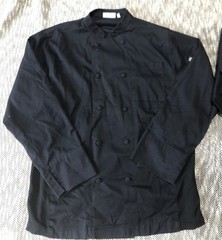 Lot Of 2 Chef Works Unisex Cool Vent Chefs Jacket in Black M- Polycotton