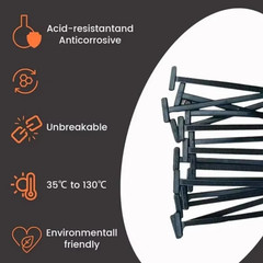 100 PCS Nylon Universal Cable Tie Buckle+Heavy Duty Self-Locking Zip Ties Holder
