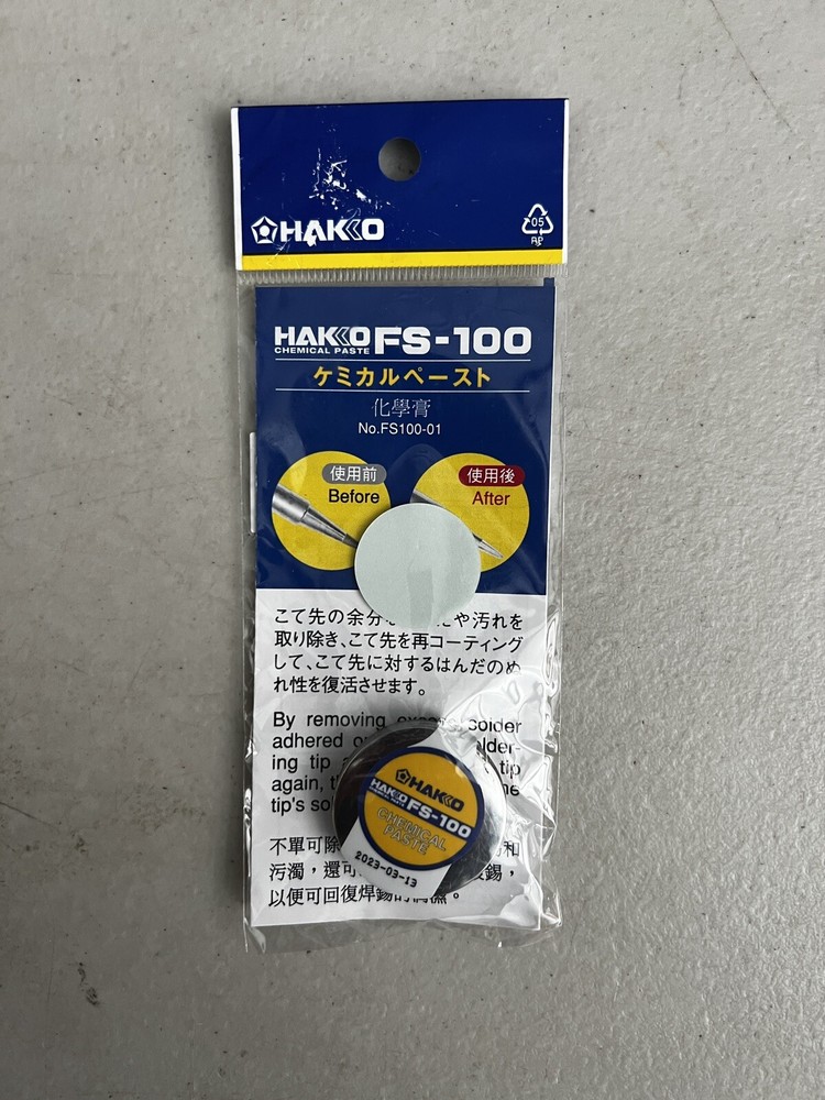 Hakko Fs100-01 Tip Cleaning Paste, 100% Lead-Free