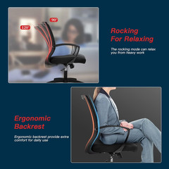 BestOffice Ergonomic Office Chair, Lumbar Support Adjustable Height with Armrest