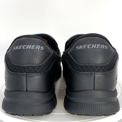 Skechers Work Nampa Groton Men’s 7.5 Black Slip Resistant Memory Foam Shoes New