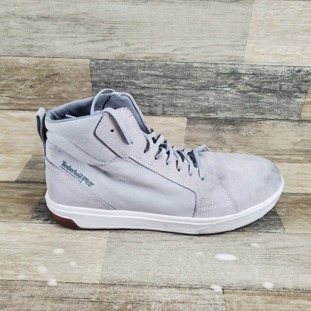 Timberland PRO Berkley Hi Work Shoes Sz Mens 11.5 Safety Toe Gray White