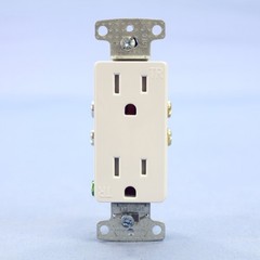 Hubbell RRD15SWTR White 15A Tamper Resistant Decorator Receptacle 125V Bulk
