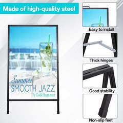 A Frame Sidewalk Sign, Heavy Duty Sandwich Board Signs 24×36 in