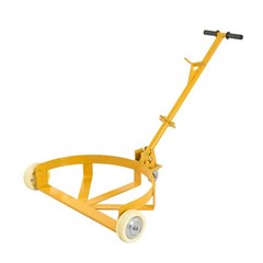 55 Gallon Drum Dolly, 1200lbs capacity, with 2 fixed PU Wheels and 1 swivel whee