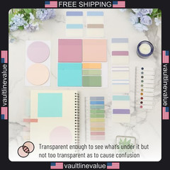 Mr. Pen- Transparent Sticky Notes Set, 1000 Sheets, Transparent Sticky Notes
