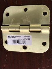 Satin Brass 3-1/2″ Round Corner Door Hinge