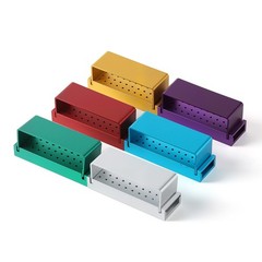 30 Holes Dental Burs Block Holder Disinfection Sterilization Box for RA FG Bur