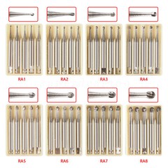 1-20* 8 Types Dental Round Carbide Bur for Slow Speed Latch Type RA 1# – 8# Burs