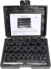 DPTOOL 22 Piece Bolt Nut Extractor Set, 1/2″ and 3/8″ Drive 22PC Large Kit