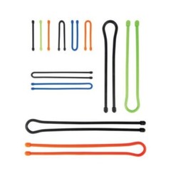 (12-Pk) Nite Ize Assorted Length Reusable Rubber Twist Tie GTMP-11-A1