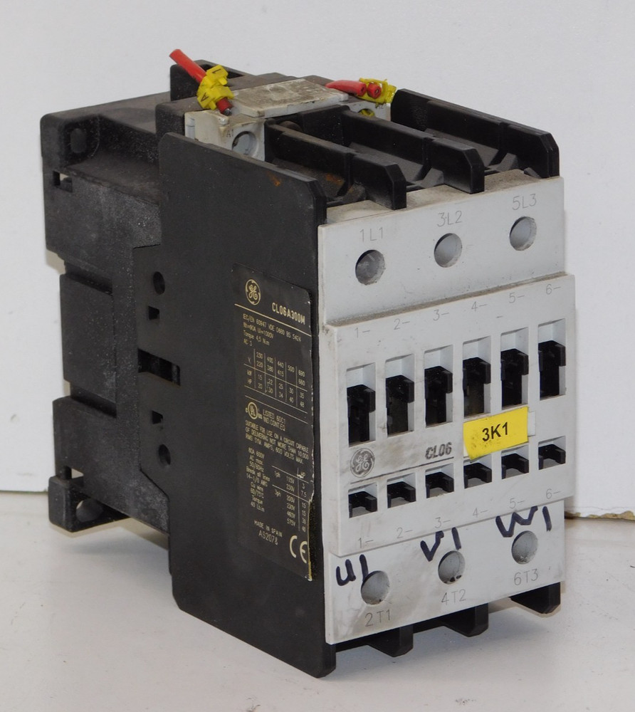 General Electric CL06A300M Motor Contactor 80A 3P 600V Module GE Unit Made Spain
