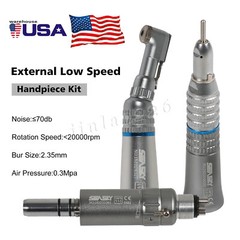 Dental low slow speed handpiece straight/ contra angle/ air motor 4/2hole E-type