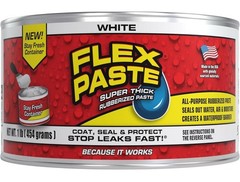 (2 PACK) Flex Paste White Waterproof Paintable Putty Rubber Spackle Sealant 2 LB