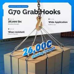 10 Pack Clevis Grab Hook G70 3/8” Chain Hook 26000LBS For Truck Trailer Rigging