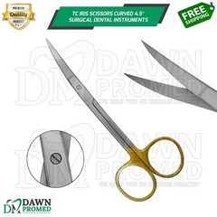 Premium German TC Iris Scissors 4.5″ Curved Surgical Dental Instruments