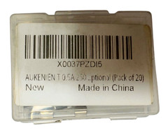 (Pack of 18) Aukenien T0.5AL250V Slow Blow Glass Fuses, 5mm x 20mm, 250V, T0.5A