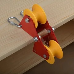 90 Degree Angle Lifting Pulley System Roof Top Rope Block & Tackle Pulley System