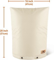 Sand Colored Backflow Preventer Insulation Cover for All Seasons – 16″W x 20″H