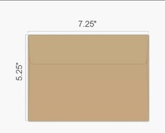 49 Pack Brown Kraft Paper Invitation 5.25”x7.25” Envelopes Greeting Card Photo