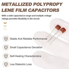 20Pcs 100V 103J 0.01UF CBB Capacitor Metallized Polypropylene Film Capacitors