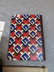 Authentic Gucci Luxury Notebook Journal Geometric G Red Blue New With Gift Box
