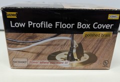 Raco RAC5500KIT Low Profile Floor Box Cover Gang Polished Brass Hubbell