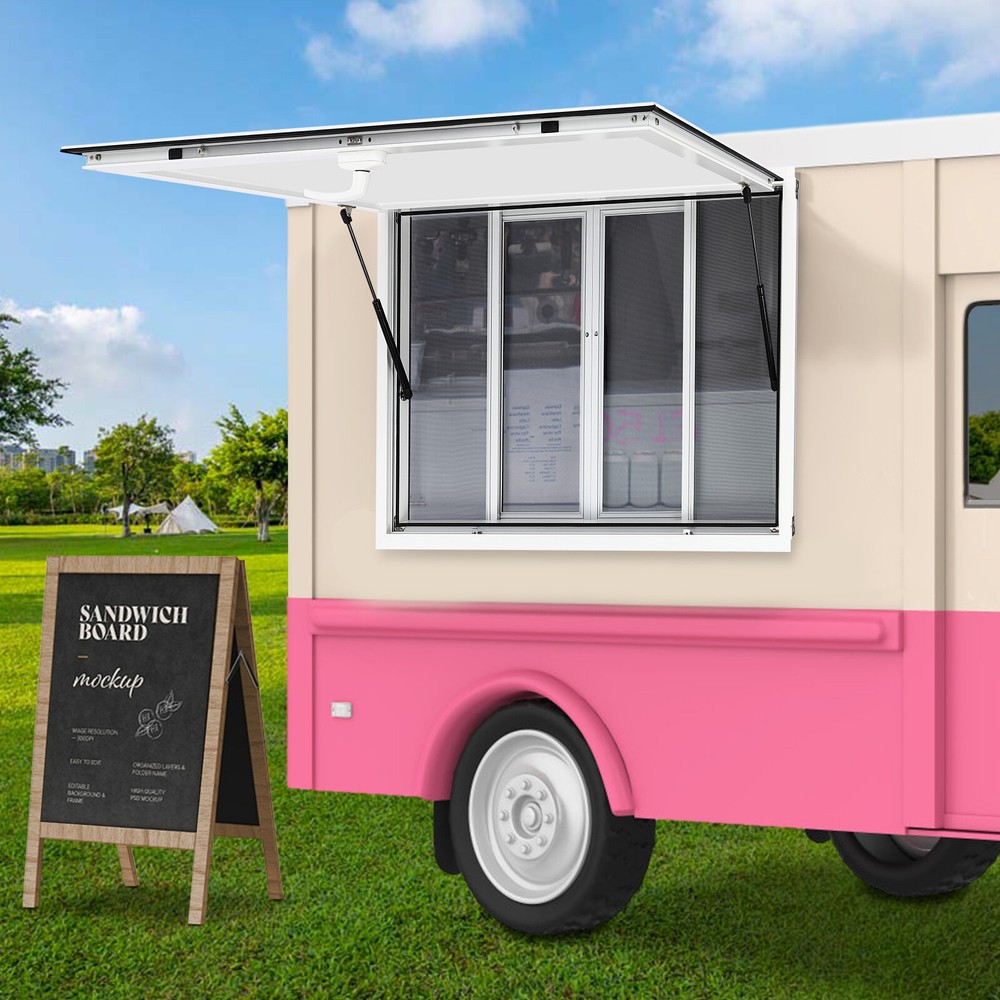 Aluminum Alloy Food Truck Service Window Concession Stand Serving Window 48*30in