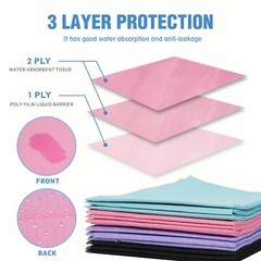 500pcs(4 Bags) 13″x18″ Pink Disposable Dental Bibs,Waterproof Resistant Napkin