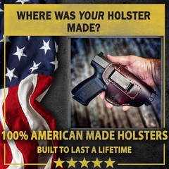 The Defender Leather IWB Holster for 1911 Style Handguns – Standard or Swe