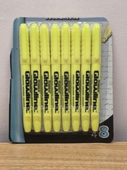 Sealed 8 Yellow Promarx Glowline Highlighters Chisel Tip