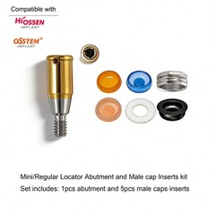 ZEST Locator Titanium Abutment for Hiossen ET Mini Regular Implant Screws Legacy
