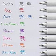 Pentel EnerGel Pearl Retractable Liquid Gel Pen, (0.7mm), Medium Line, Assorted