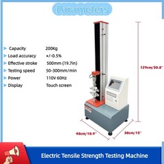 200KG Electric Tensile Strength Testing Machine Touch Screen Tester 110V