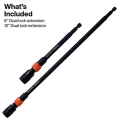 Klein Tools 80208 6 and 12-Inch Extension Set, Black Base, Orange Knob